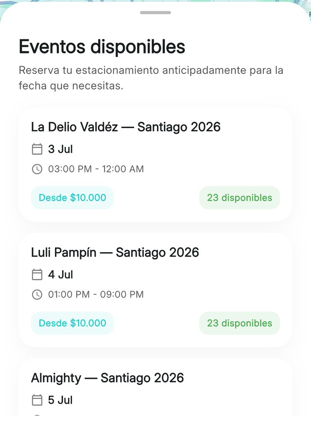 Pantalla Park In: eventos disponibles
